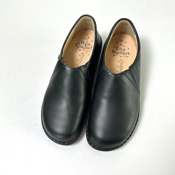 Finn Comfort Shoes - Finn Comfort Clogs Womens 9 D Mens 7 EU 40 D Black Leather Slip On Shoes Germany